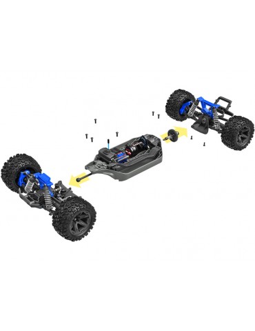 RC modelis Traxxas Rustler 1:10 2BL 4WD RTR + Dovana Raudonas - CyborgShop