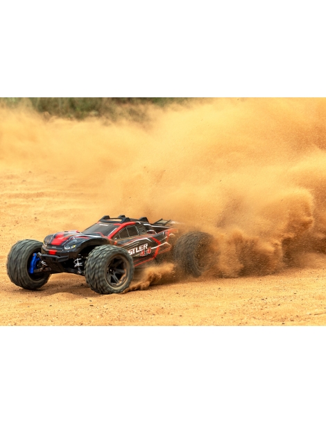 RC modelis Traxxas Rustler 1:10 2BL 4WD RTR + Dovana Raudonas - CyborgShop