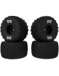 Arrma dBoots Chevron Mounted Tire Set Glued, Black (2 Pairs): GROM