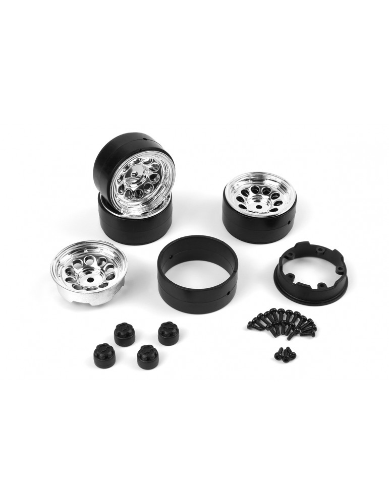 CS-10 Beadlock Wheel 1.2in (Chrome/4pcs)