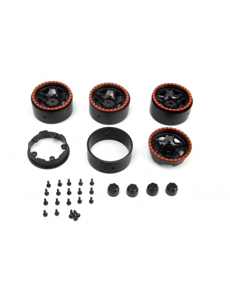 CL-5 Beadlock Wheel 1.2in (Red/4pcs)