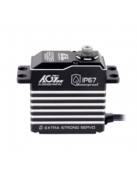 Servo pavara AGFRC A86BHMW 55kg IP67 bešepetėlinė – CyborgShop