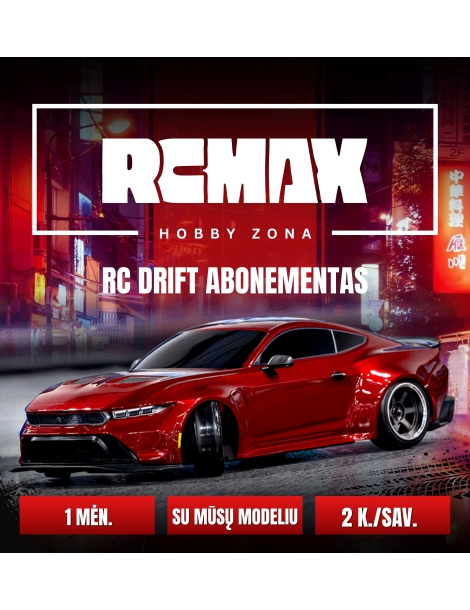 1 mėn. abonementas pasivažinėjimui RC Drift trasoje