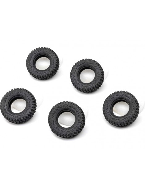 Axial Tires & Foam (5), M/T Baja Boss: SCX30