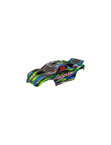 Traxxas Body, Rustler, green (for clipless mounting)