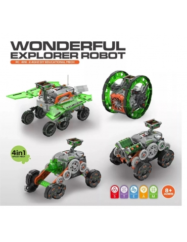Konstruktoriai vaikams Wonderful Explorer Robot 4-in-1 radijo bangomis HB Toys – CyborgShop