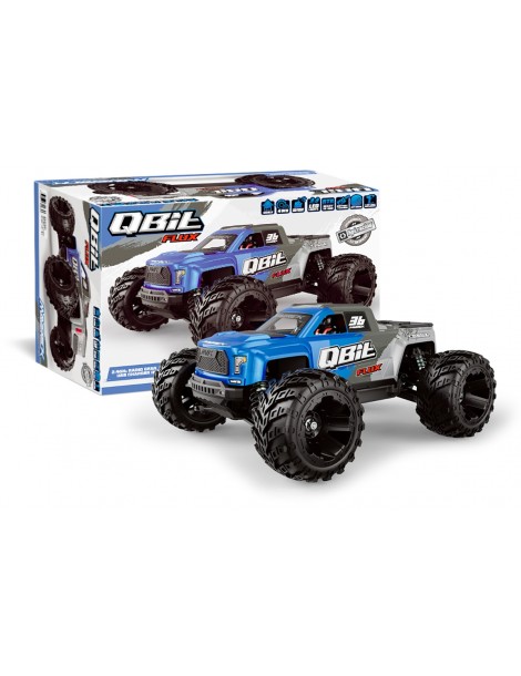 RC modelis Qbit MT Flux 1:16 4WD Brushless Monster Truck mėlynas – CyborgShop