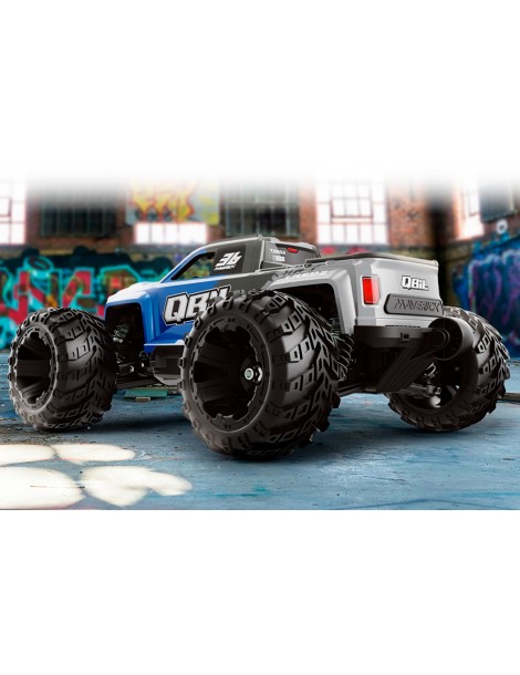 RC modelis Qbit MT Flux 1:16 4WD Brushless Monster Truck mėlynas – CyborgShop