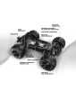 RC modelis Qbit MT Flux 1:16 4WD Monster Truck raudonas – CyborgShop