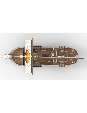 Revell 3D dėlionė One Piece Flying Lamb Going Merry 00270 – 112 detalių laivo modelis