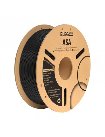 ELEGOO ASA gija 3D spausdinimui juoda 1 kg - CyborgShop