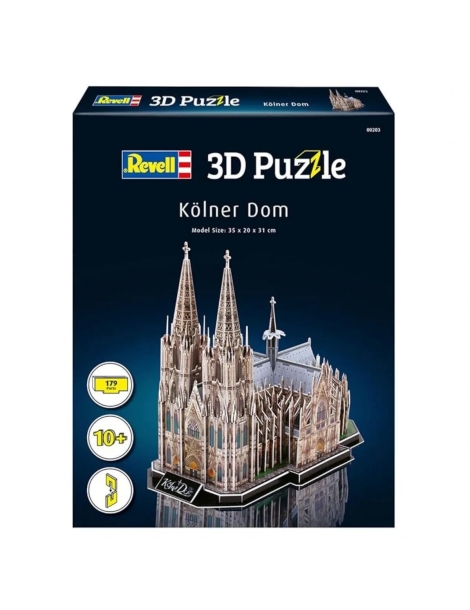 Cologne Cathedral 3D dėlionė Revell 00203 gotikinės katedros modelis