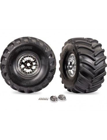 RC dalys Traxxas Terra Groove ratai ir padangos 2 vnt X-Monster – CyborgShop