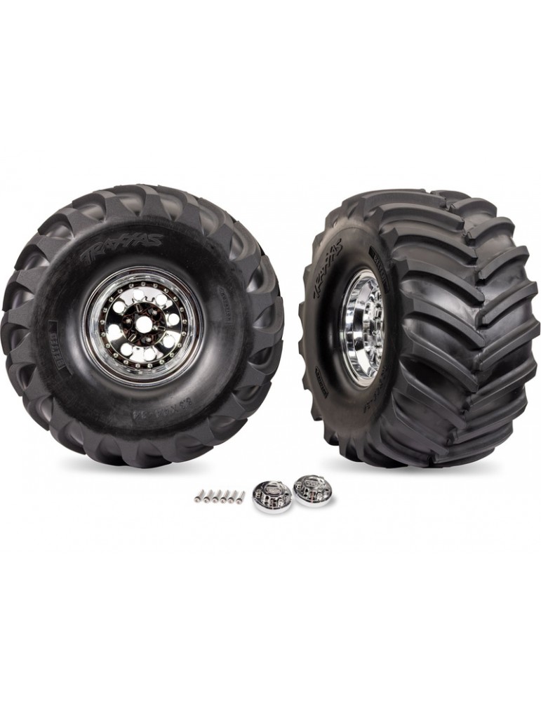 RC dalys Traxxas Terra Groove ratai ir padangos 2 vnt X-Monster – CyborgShop