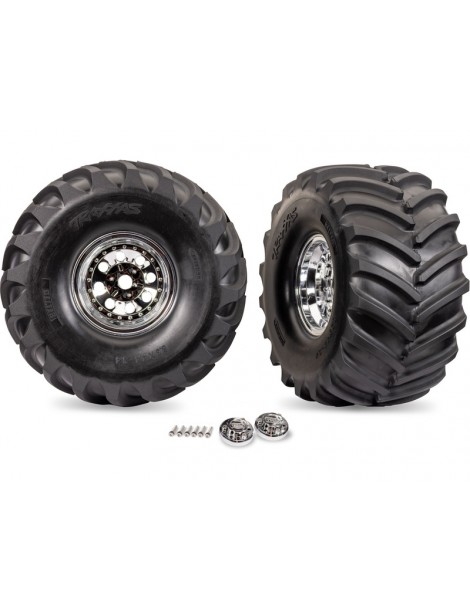 RC dalys Traxxas Terra Groove ratai ir padangos 2 vnt X-Monster – CyborgShop