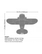 RC lėktuvas Gee Bee R-2 1.0m AS3X+ SAFE Select E-flite – CyborgShop