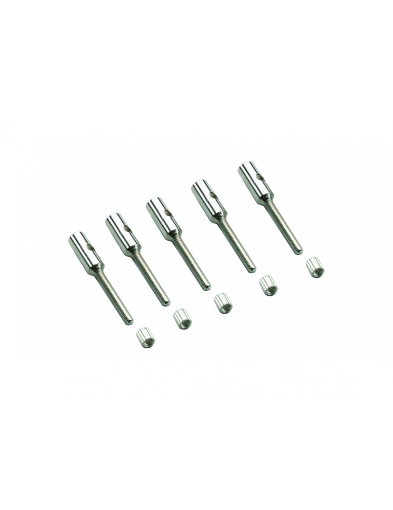 Threaded Coupler M2.5 for Carbon Tube 5mm (5)