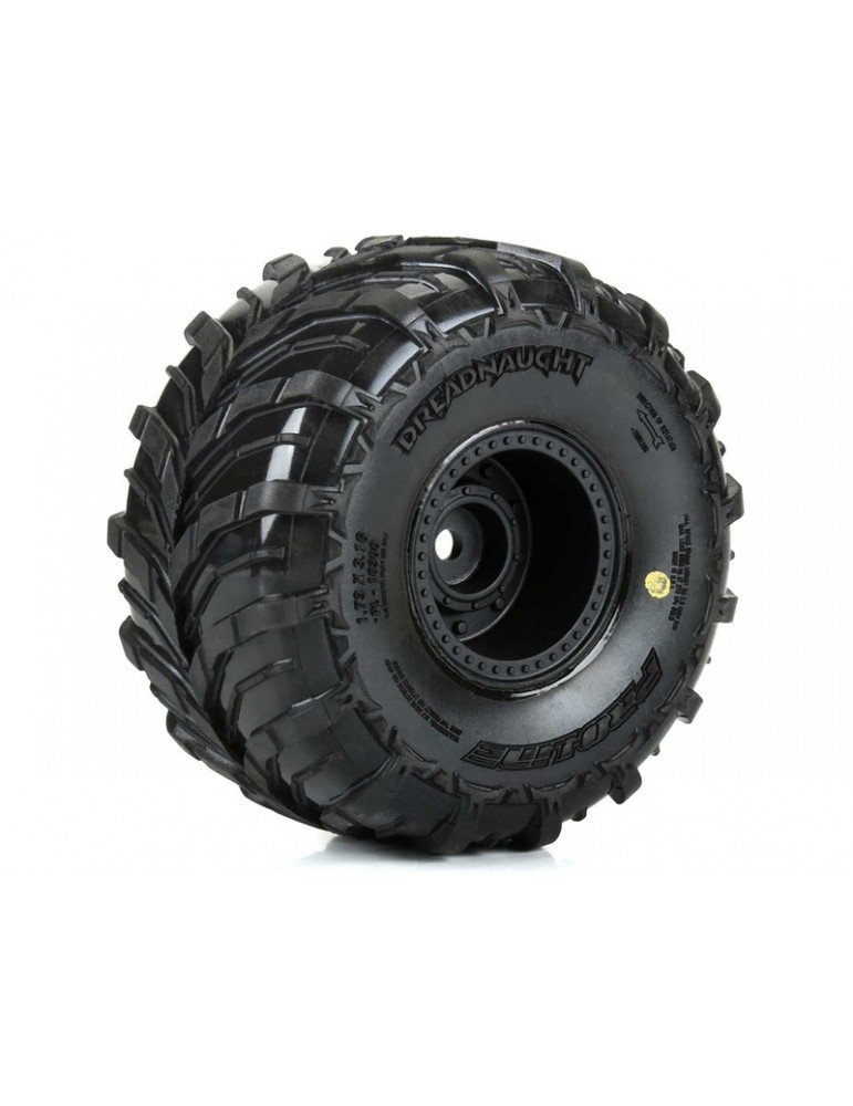 Pro-Line Dreadnaught Mounted Black Wheel F/R (4) for ARRMA GORGON/QUAKE GROM
