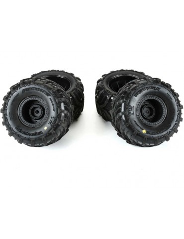 Pro-Line Dreadnaught Mounted Black Wheel F/R (4) for ARRMA GORGON/QUAKE GROM