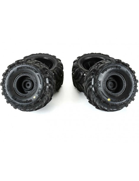 Pro-Line Dreadnaught Mounted Black Wheel F/R (4) for ARRMA GORGON/QUAKE GROM