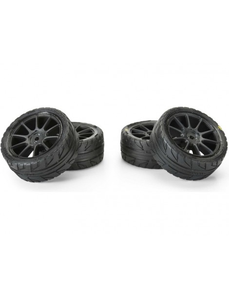Pro-Line Wheel 1/14 Vector Tire MTD 12mm Black Mach 10 Wheel (4): Typhon Grom