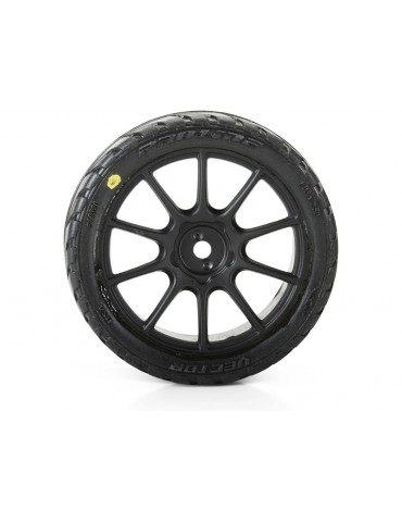Pro-Line Wheel 1/14 Vector Tire MTD 12mm Black Mach 10 Wheel (4): Typhon Grom
