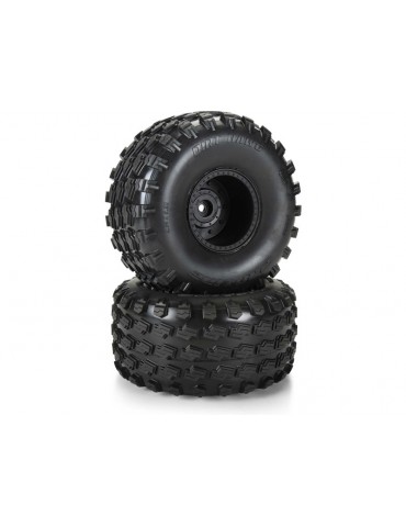 Pro-Line Wheel 2.6" Dirt Hawg 2.0 F/R MT Tires Mounted (2): Arrma Quake, Gorgon
