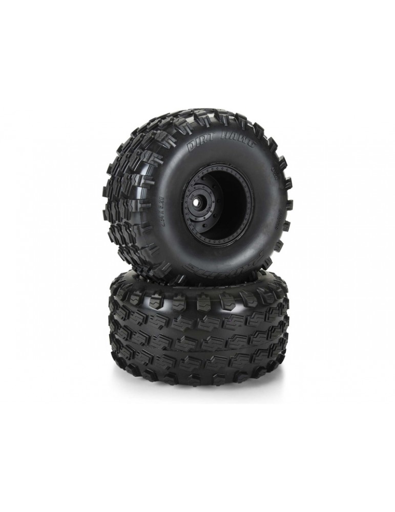 Pro-Line Wheel 2.6" Dirt Hawg 2.0 F/R MT Tires Mounted (2): Arrma Quake, Gorgon
