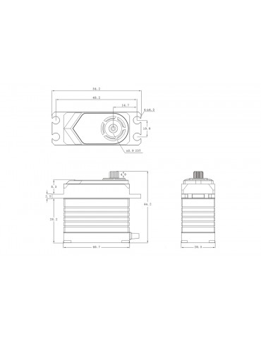 RC dalys servo pavara T6S HiVOLT 58kg SRT – CyborgShop