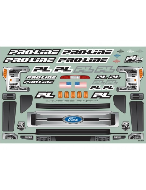 RC modelio kėbulas Ford F-250 Super Duty 1/10 12.3WB Pro-Line – CyborgShop