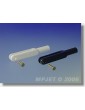 2125W Plastic clevis l 44 mm, slot width 3, pin dia 2,5, M3 White 10 pcs