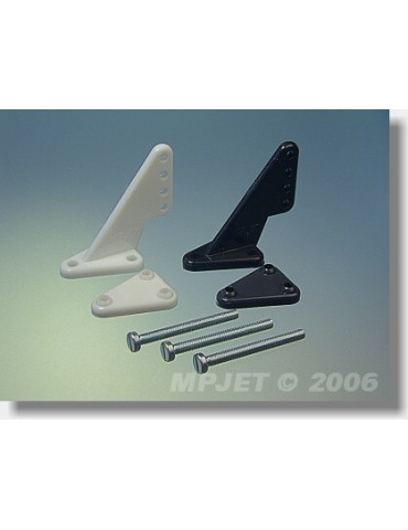 2220 Large control horn, hole 2.5mm dia, black