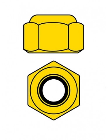 Team Corally - Aluminium Nylstop Nut - M2 - Gold - 10 pcs