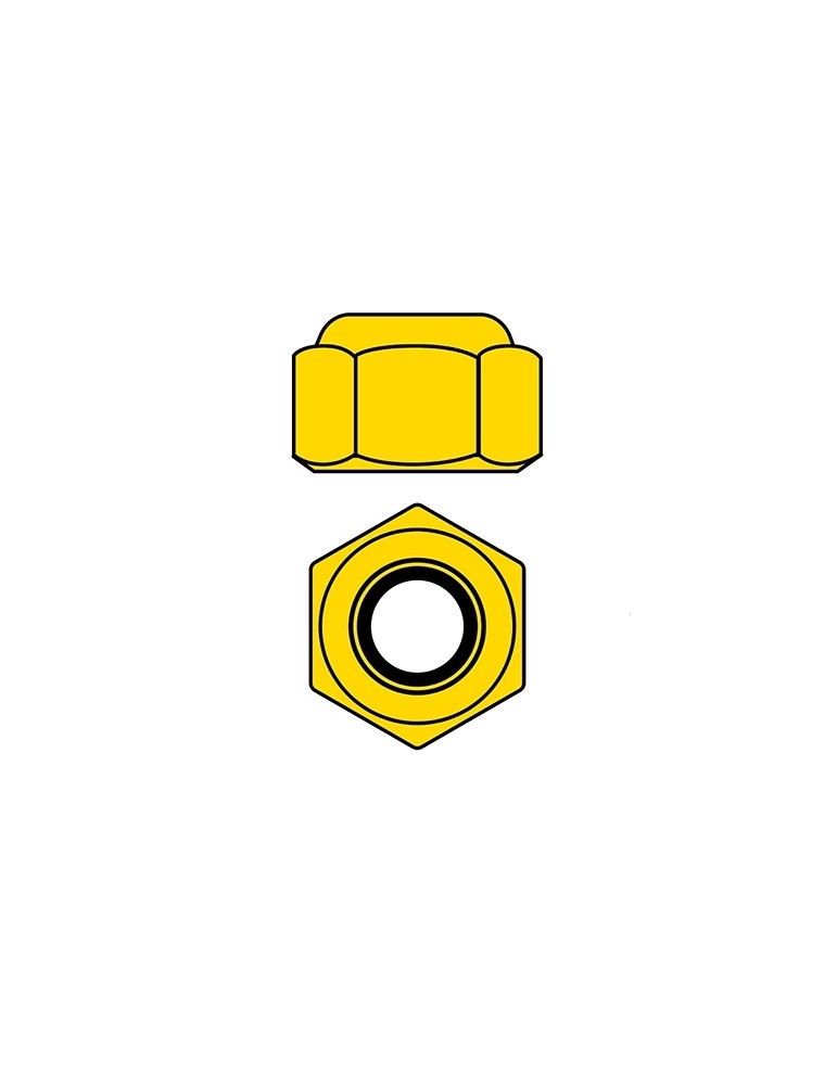 Team Corally - Aluminium Nylstop Nut - M2 - Gold - 10 pcs