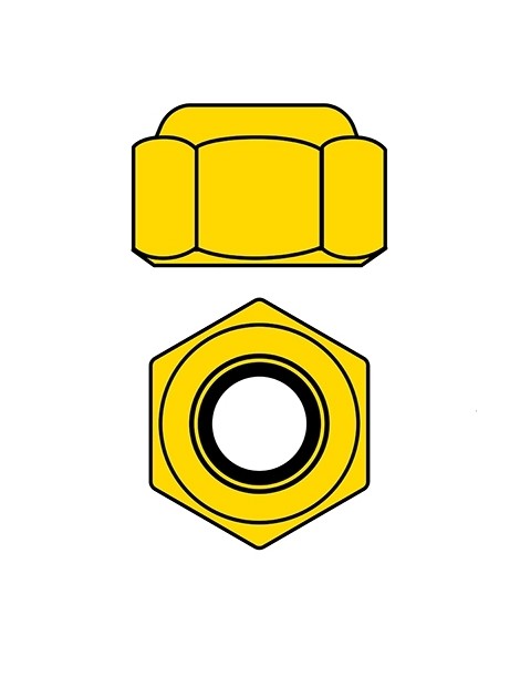 Team Corally - Aluminium Nylstop Nut - M2 - Gold - 10 pcs