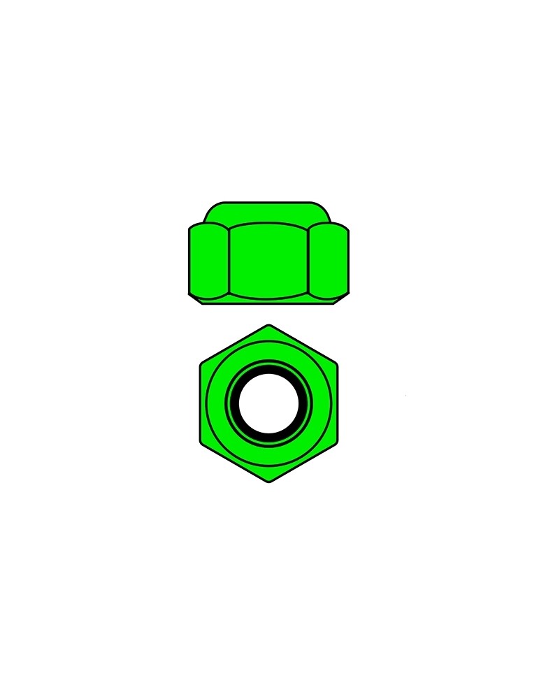 Team Corally - Aluminium Nylstop Nut - M2 - Green - 10 pcs