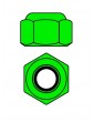Team Corally - Aluminium Nylstop Nut - M2 - Green - 10 pcs