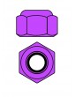 Team Corally - Aluminium Nylstop Nut - M2 - Purple - 10 pcs