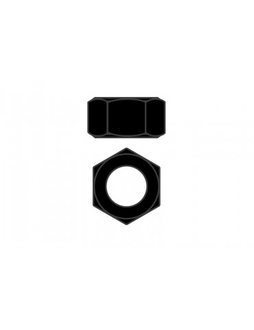 Steel Nut - M2 - Black - 10 pcs