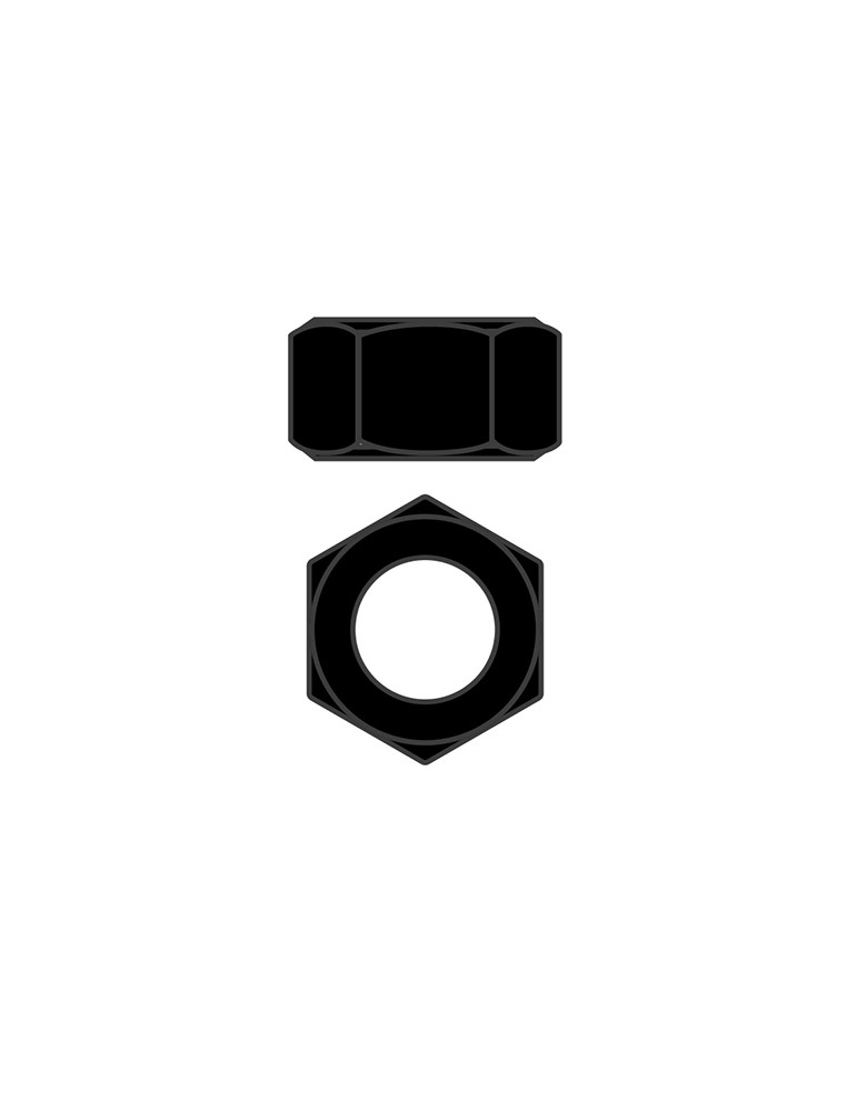 Steel Nut - M3 - Black - 10 pcs