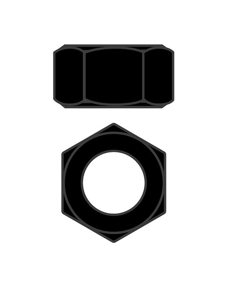 Steel Nut - M3 - Black - 10 pcs