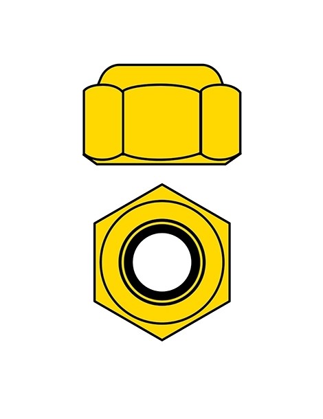 Team Corally - Aluminium Nylstop Nut - M4 - Gold - 10 pcs