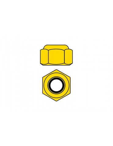 Team Corally - Aluminium Nylstop Nut - M2 - Gold - 10 pcs