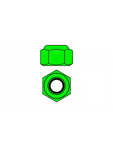 Team Corally - Aluminium Nylstop Nut - M3 - Green - 10 pcs