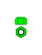 Team Corally - Aluminium Nylstop Nut - M3 - Green - 10 pcs