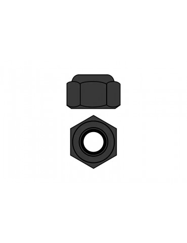 Team Corally - Aluminium Nylstop Nut - M4 - Gun Metal - 10 pcs