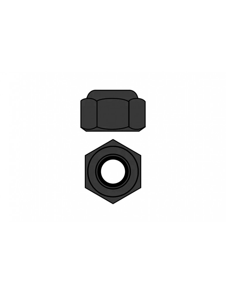 Team Corally - Aluminium Nylstop Nut - M4 - Gun Metal - 10 pcs