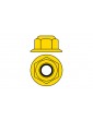 Team Corally - Aluminium Nylstop Nut - M3 - Flanged - Yellow - 10 pcs