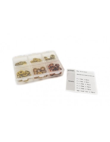 WASHER AND NUT BOX SET GOLD ANODIZED (60PCS).