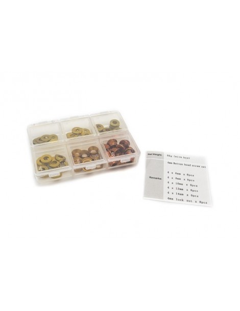 WASHER AND NUT BOX SET GOLD ANODIZED (60PCS).